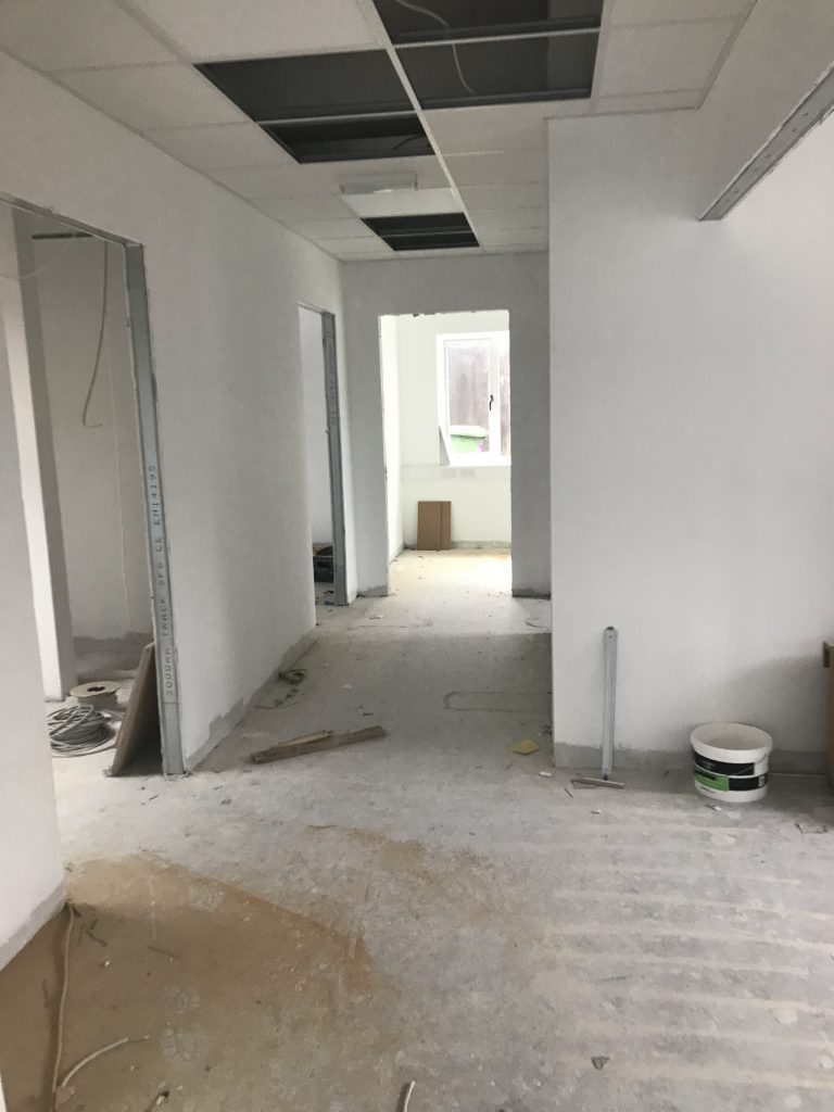 Unfinished Hallway during renovations